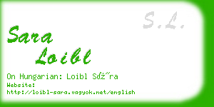 sara loibl business card